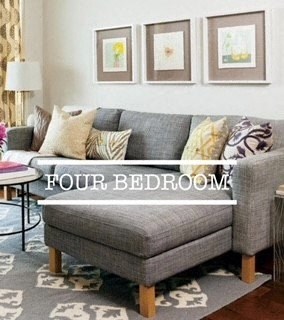 Floor plan for 4 beds, 2 baths, 1437 sqft